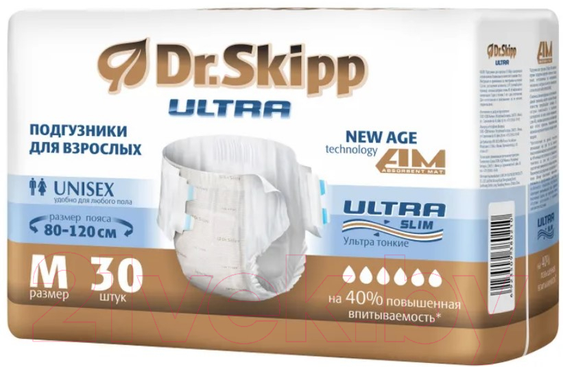 Подгузники для взрослых Dr.Skipp Ultra M