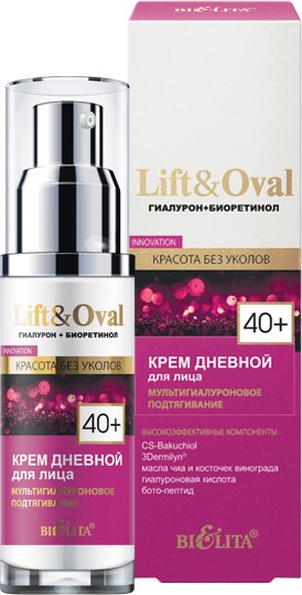 Крем для лица Belita Lift&Oval 40+ Гиалурон+Биоретинол Дневной (50мл)