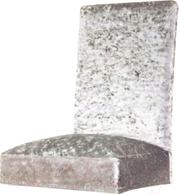 Изображение товара Чехол на стул Si Brano Бархат (серебристый)