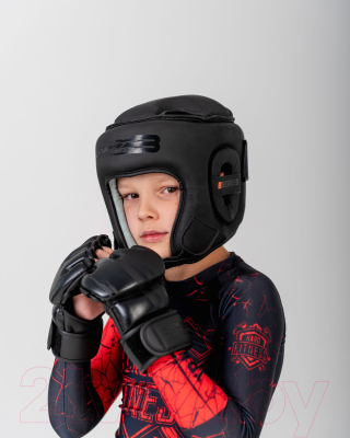 Боксерский шлем BoyBo B-Series (М, черный/оранжевый)