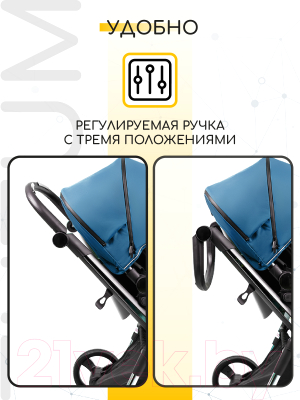 Детская универсальная коляска Amarobaby Tutum 2 в 1 / AB22-10TUTUM/20 (синий)