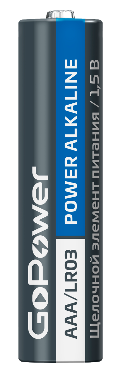 Комплект батареек GoPower Super Power Alkaline AAA/LR03 / 00-00019864 (10шт) — фото 2