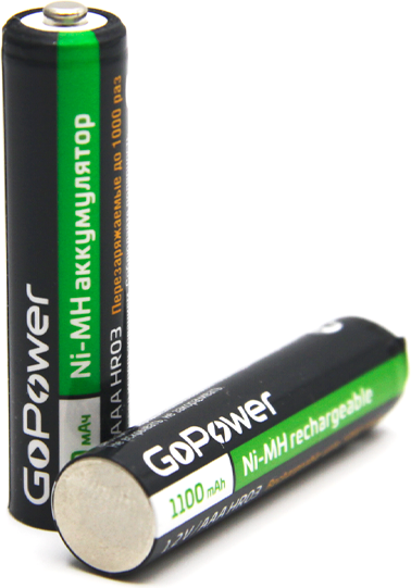 Комплект аккумуляторов GoPower ААА/НR03 Ni-MH 1100мАч / 00-00015316 (2шт)