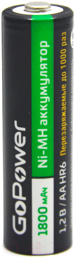 Комплект аккумуляторов GoPower AA/HR6 Ni-MH 1800мАч / 00-00015317 (2шт) — фото 3
