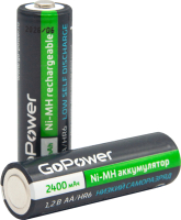 Комплект аккумуляторов GoPower Ready-to-Use AA/HR6 Ni-MH 2400мАч / 00-00018320 (2шт) - 