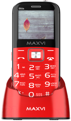 Мобильный телефон Maxvi B6ds (красный)