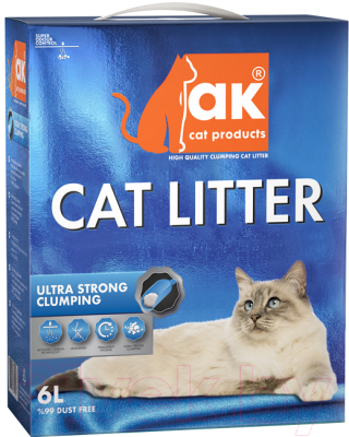 Наполнитель для туалета AK Cat Ultra Strong Clumping без запаха (6л)