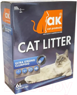 Наполнитель для туалета AK Cat Ultra Strong Clumping без запаха (6л)