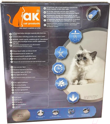 Наполнитель для туалета AK Cat Ultra Strong Clumping без запаха (6л)