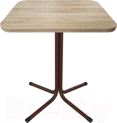 Обеденный стол Sheffilton SHT-TU7-1/60/60 ЛДСП (коричневый муар/дуб сонома)