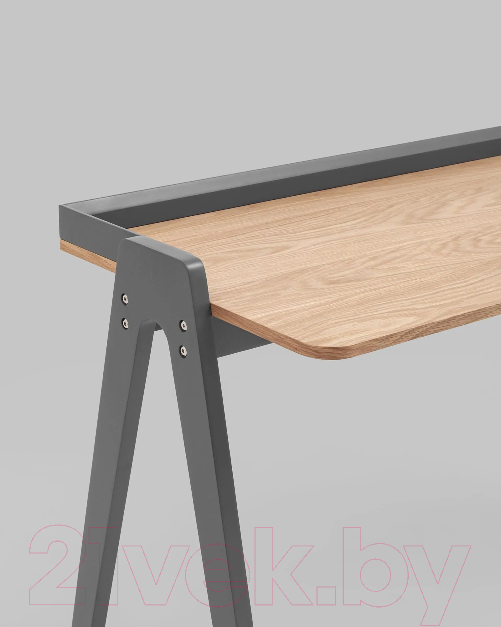 Письменный стол Stool Group Pyramid 118x53 / T-002-P (светлое дерево/серый) — фото 5