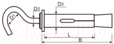 Изображение товара Анкерный болт ЕКТ V022329 (100шт)