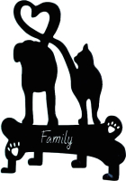 Вешалка для одежды КомфортПром Кот+собака Family / 10221208 - 