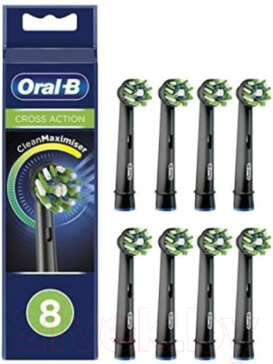 Набор насадок для зубной щетки Oral-B 3D Black CleanMaximiser (8шт)