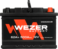 Автомобильный аккумулятор Wezer 500A R+ / WEZ62500R (62 А/ч) - 
