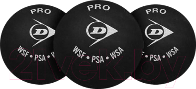 Набор мячей для сквоша DUNLOP Pro PSA/WSA / 627DN700110