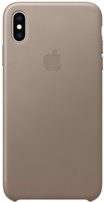 Чехол-накладка Apple Leather Case для iPhone XS Max Taupe / MRWR2