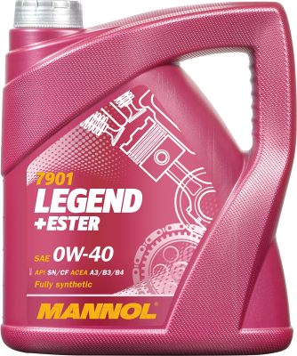 Моторное масло Mannol Legend+Ester 0W40 SM/CF / MN7901-4 (4л)