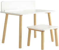Комплект мебели с детским столом Bergenson Bjorn Grete / TL-BB-TBLST-GRT-WH (белый) - 