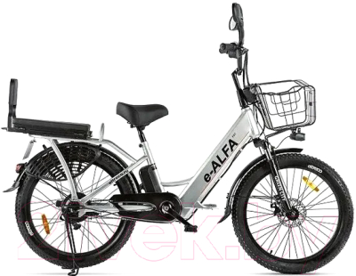 Электровелосипед Green City e-ALFA Fat (серебристый)