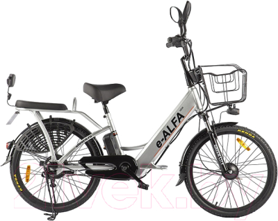 Электровелосипед Green City e-ALFA New (серебристый)