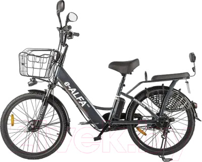 Электровелосипед Green City E-ALFA new (темно-серый)