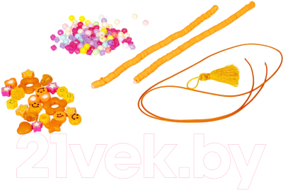 Набор для творчества Bondibon Мозаика-плетение из бусин. Браслеты / ВВ5780 (апельсиновый оранжевый)