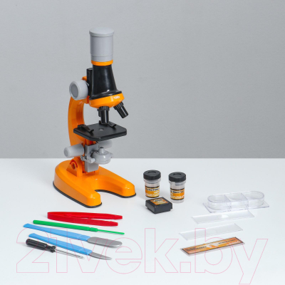 Микроскоп оптический Sima-Land Юный ботаник / 6247999 (оранжевый)
