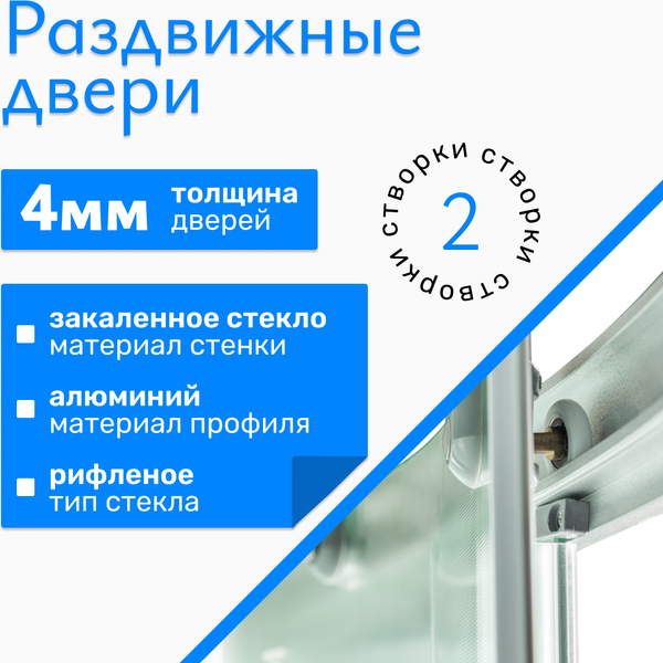 Купить Душевой уголок Saniteco SN-901W в Минске
