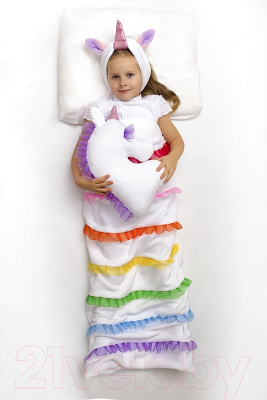Комплект постельный для малышей Тутси Радужный Единорог / 1-302-2021 (белый)