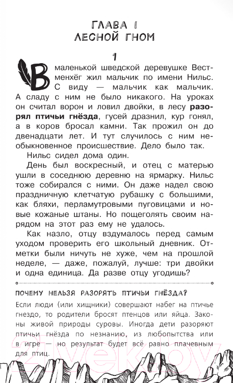 Художественная книга АСТ Чудесное путешествие Нильса с дикими гусями / 9785171497750 (Лагерлеф С.) — фото 4