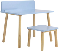 Комплект мебели с детским столом Bergenson Bjorn Grete / TL-BB-TBLST-GRT-BL (голубой) - 