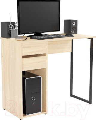 Компьютерный стол ГМЦ СПМ-2 Metal (дуб сонома/черный)