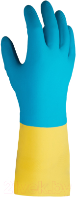 Перчатки защитные Jeta Pro JNE711 (L, желтый/голубой)