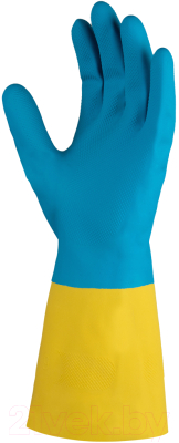 Перчатки защитные Jeta Pro JNE711 (L, желтый/голубой)