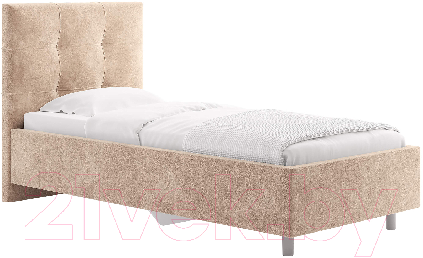 Каркас кровати Сонум Caprice 90x200 (микровелюр бежевый) — фото 1