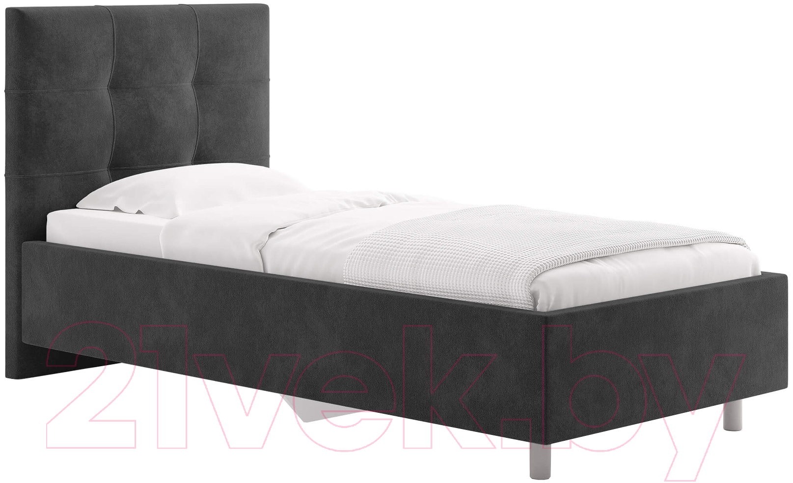 Каркас кровати Сонум Caprice 90x200 (микровелюр серый) — фото 1