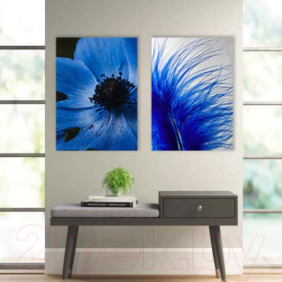 Картина на стекле Stamprint Синее перо AR024 (70x50)