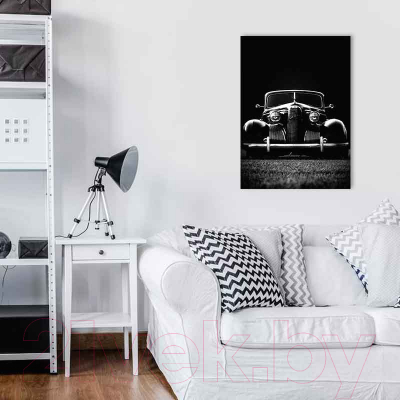 Картина на стекле Stamprint Черный кадиллак VR010 (70x50)