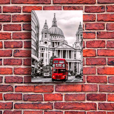 Картина на стекле Stamprint Красный автобус ST020 (70x50)