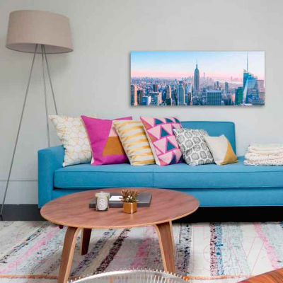 Картина на стекле Stamprint Панорама Нью-Йорка ST004 (50x125)