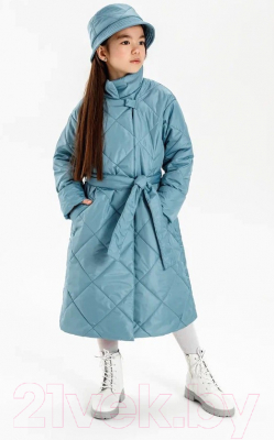 Пальто детское Amarobaby Trendy / AB-OD22-TRENDY29/19-116 (голубой, р.116-122)