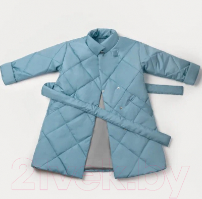 Пальто детское Amarobaby Trendy / AB-OD22-TRENDY29/19-122 (голубой, р.122-128)
