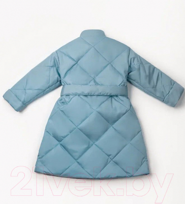 Пальто детское Amarobaby Trendy / AB-OD22-TRENDY29/19-128 (голубой, р.128-134)
