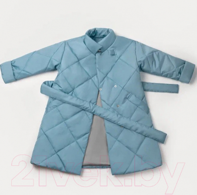 Пальто детское Amarobaby Trendy / AB-OD22-TRENDY29/19-134 (голубой, р.134-140)