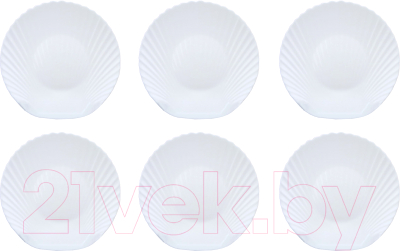 Набор тарелок Arya Shell / 8680943224156 (6шт, белый)