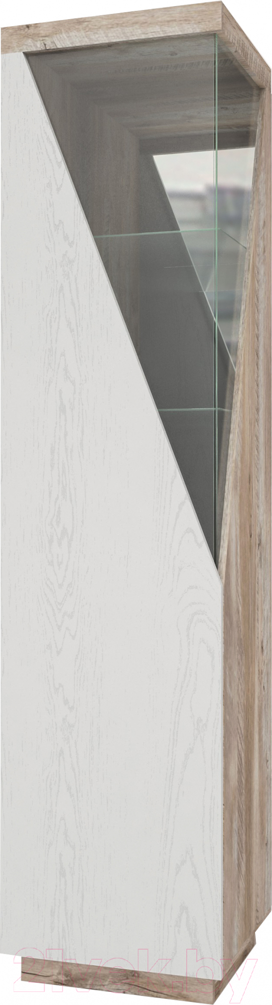 Шкаф-пенал с витриной Мебель-КМК Лайт 0551.6 левый