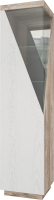 Шкаф-пенал с витриной Мебель-КМК Лайт 0551.6 левый (дуб юккон/дуб венеция) - 