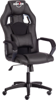 Кресло геймерское Tetchair Driver кожзам/ткань (черный/черный) - 