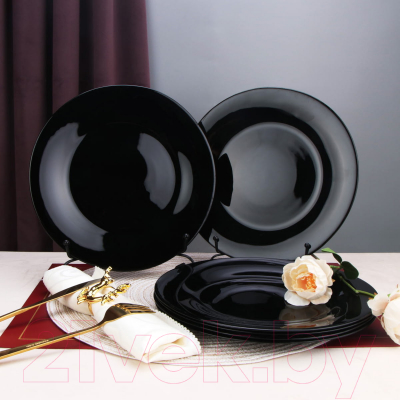 Набор тарелок Arya Globe / 8680943223968 (6шт, черный)